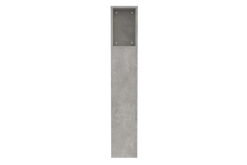 Sengegavlskap betonggrå 100x18,5x104,5 cm - Grå - Sengegavl