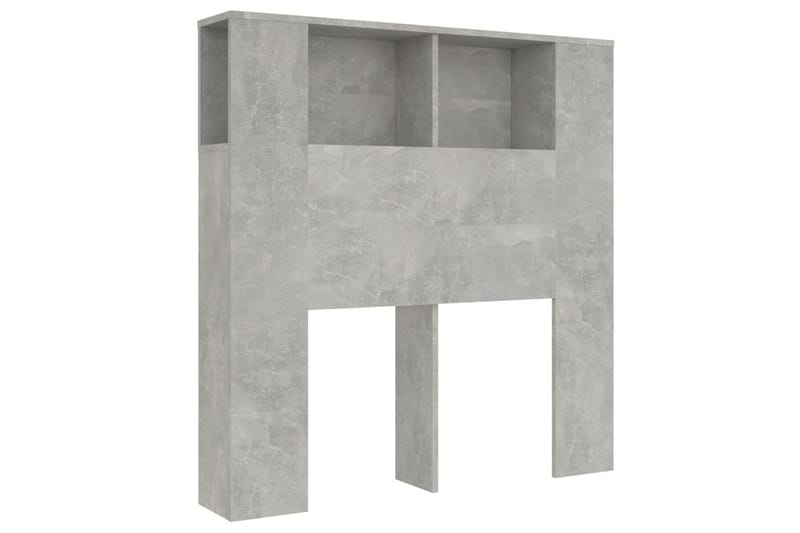 Sengegavlskap betonggrå 100x18,5x104,5 cm - Grå - Sengegavl