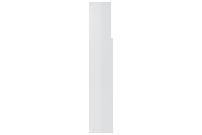 Sengegavlskap høyglans hvit 180x19x103,5 cm - Hvit - Sengegavl
