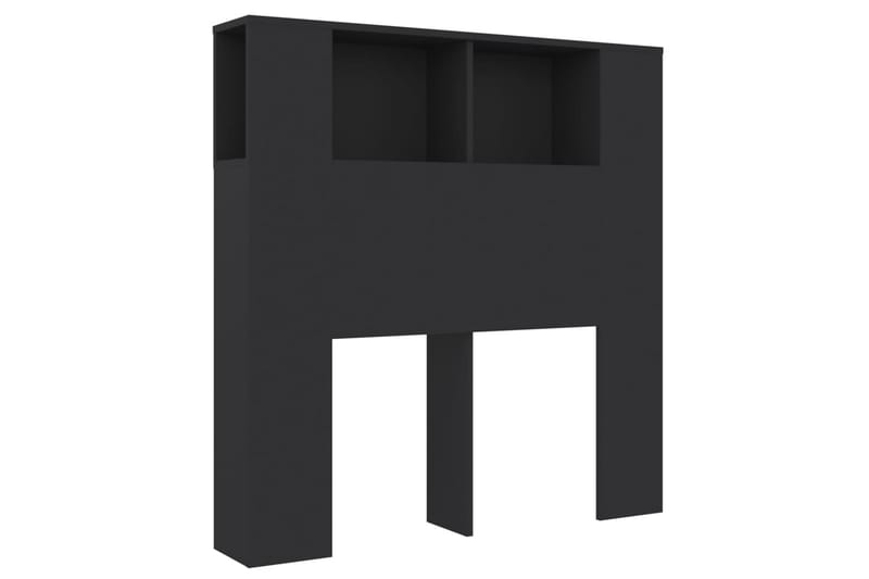 Sengegavlskap svart 100x18,5x104,5 cm - Svart - Sengegavl