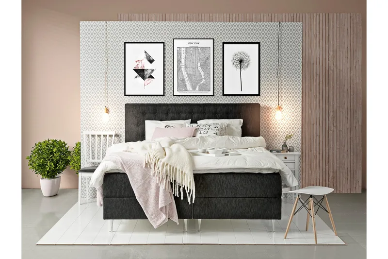 Wynne Sengegavl 180 cm - Svart - Møbler - Senger - Sengetilbehør - Sengegavl