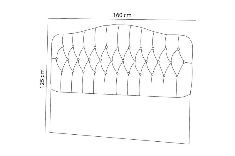 Subato Sengegavl 160 cm - Grå - Møbler - Senger - Sengetilbehør - Sengegavl