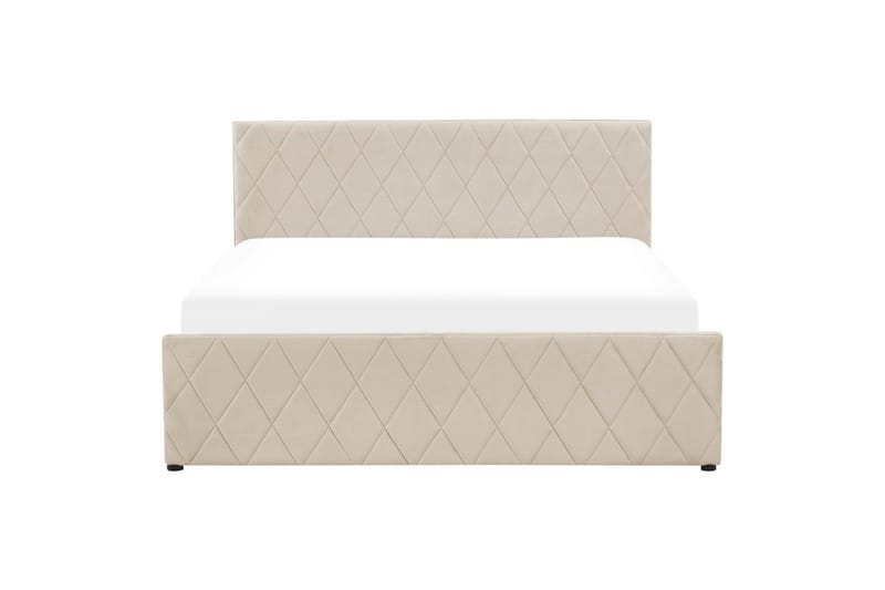 Sengramme og sengestamme Seng med oppbevaring Rochefort Beige 160x200 - Møbler - Senger - Senger med oppbevaring