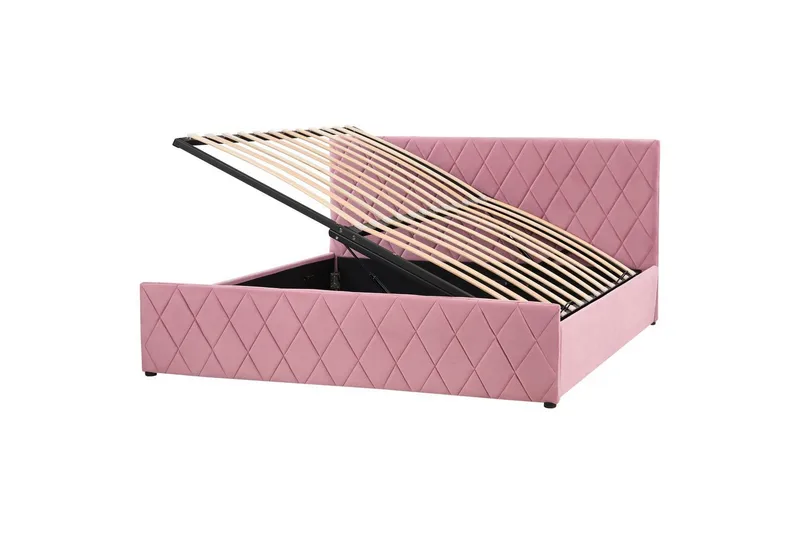 Sengramme og sengestamme Seng med oppbevaring Rochefort Rosa 180x200