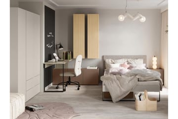 Sigmana Møbelsett For Soverom - Lys Grå/Brun/Beige - Møbler - Senger - Møbelsett til soverom