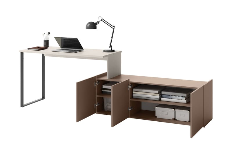 Sigmana Møbelsett For Soverom - Lys Grå/Brun/Beige - Møbler - Senger - Møbelsett til soverom