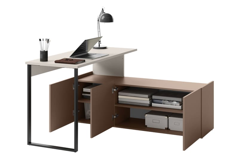 Sigmana Møbelsett For Soverom - Lys Grå/Brun/Beige - Møbler - Senger - Møbelsett til soverom