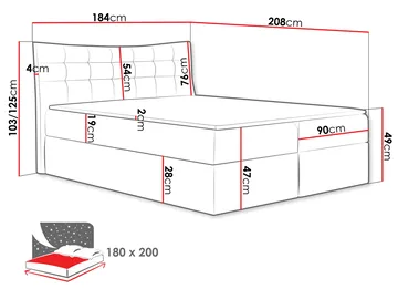 Sirel sengpakke kontinentalseng 180x200 cm - beige - Møbler - Senger - Kontinentalsenger