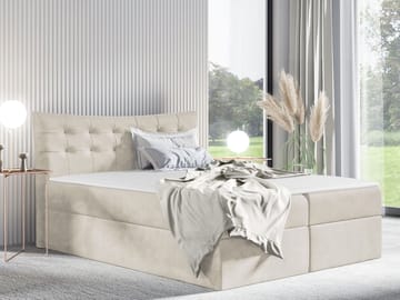 Sirel sengpakke kontinentalseng 200x200 cm - beige - Møbler - Senger - Kontinentalsenger