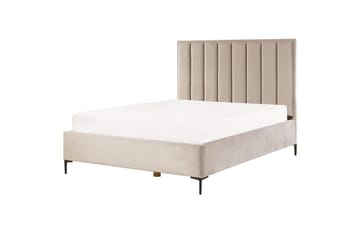 Soveromssett Sezanne Beige/grå/svart, 160x200 cm, Fløyel - Beige/grå/svart, 160x200 cm, Fløyel - Møbler - Senger - Møbelsett til soverom