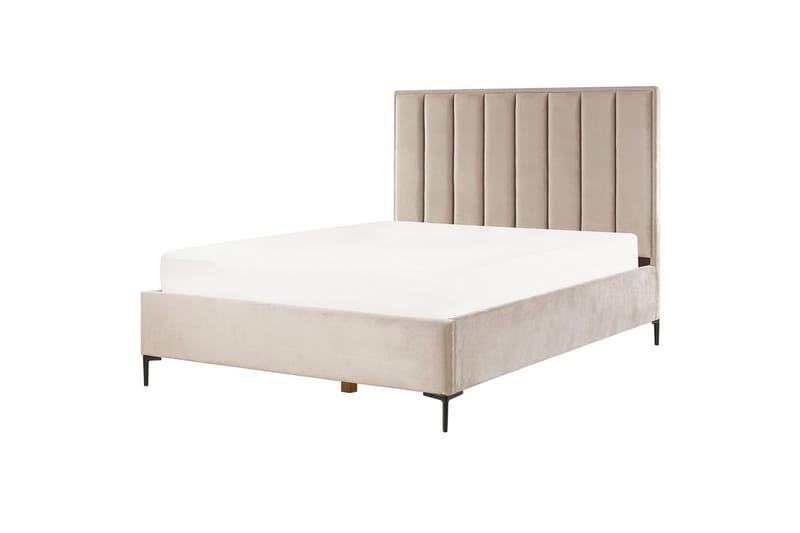 Soveromssett Sezanne Beige/grå/svart, 160x200 cm, Fløyel - Beige/grå/svart, 160x200 cm, Fløyel - Møbler - Senger - Møbelsett til soverom