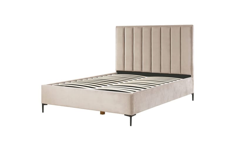 Soveromssett Sezanne Beige/grå/svart, 160x200 cm, Fløyel - Beige/grå/svart, 160x200 cm, Fløyel - Møbler - Senger - Møbelsett til soverom