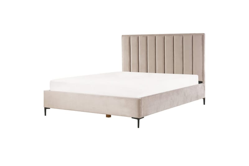 Soveromssett Sezanne Beige/grå/svart, 180x200 cm, Fløyel - Beige/grå/svart, 180x200 cm, Fløyel - Møbler - Senger - Møbelsett til soverom