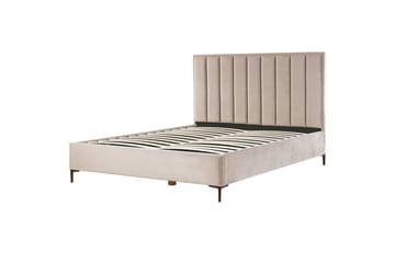 Soveromssett Sezanne Beige/grå/svart, 180x200 cm, Fløyel - Beige/grå/svart, 180x200 cm, Fløyel - Møbler - Senger - Møbelsett til soverom