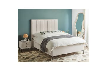 Soveromssett Sezanne Hvit/Svart, 140x200 cm, Bouclé - Hvit/Svart, 140x200 cm, Bouclé - Møbler - Senger - Møbelsett til soverom