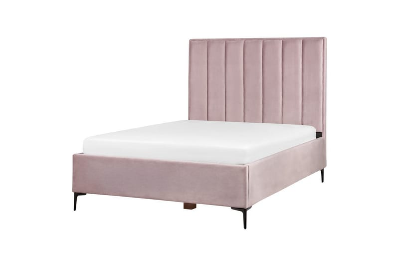 Soveromssett Sezanne Rosa/Svart, 140x200 cm, Fløyel - Rosa/Svart, 140x200 cm, Fløyel - Møbler - Senger - Møbelsett til soverom