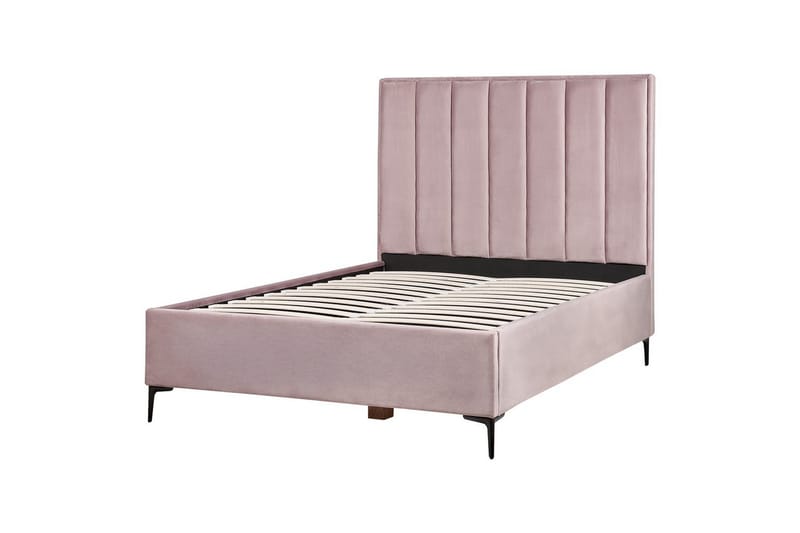 Soveromssett Sezanne Rosa/Svart, 140x200 cm, Fløyel - Rosa/Svart, 140x200 cm, Fløyel - Møbler - Senger - Møbelsett til soverom