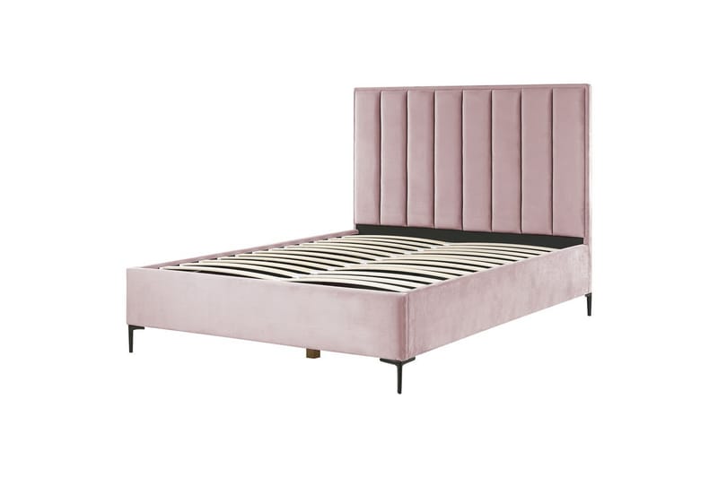 Soveromssett Sezanne Rosa/Svart, 160x200 cm, Fløyel - Rosa/Svart, 160x200 cm, Fløyel - Møbler - Senger - Møbelsett til soverom