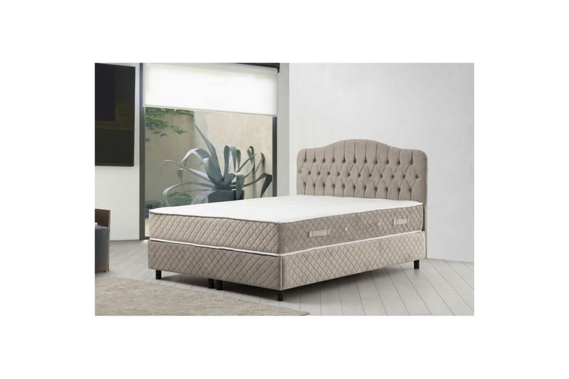 Subash Komplett Sengepakke 150x200 cm - Beige - Møbler - Senger - Komplett sengepakke