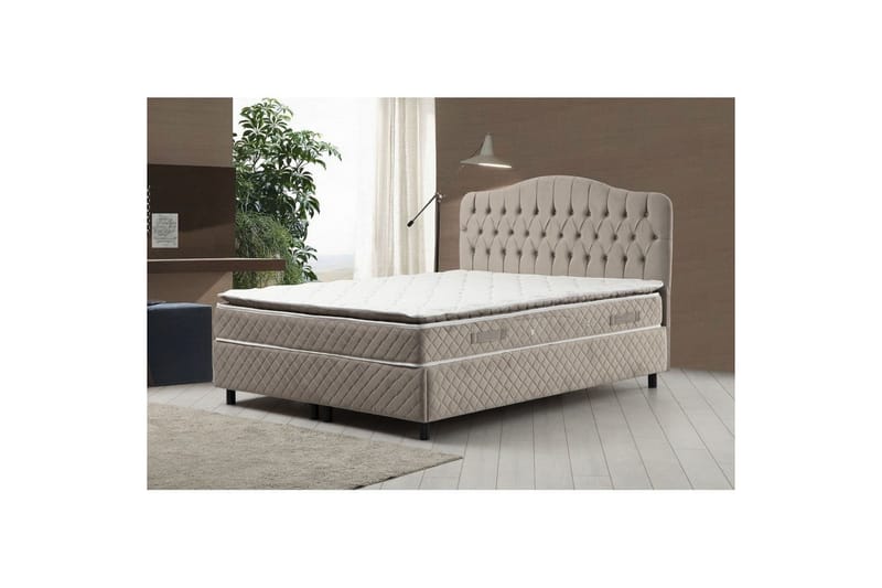 Subash Komplett Sengepakke 150x200 cm - Beige - Møbler - Senger - Komplett sengepakke
