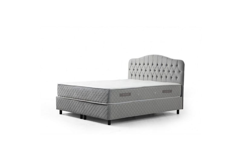 Subash Komplett Sengepakke 150x200 cm - Grå - Møbler - Senger - Komplett sengepakke