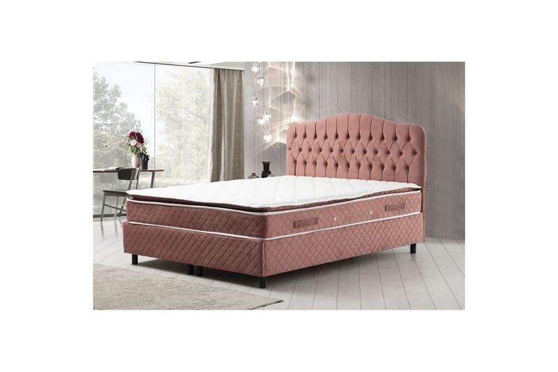 Subash Komplett Sengepakke 150x200 cm - Rosa - Møbler - Senger - Komplett sengepakke