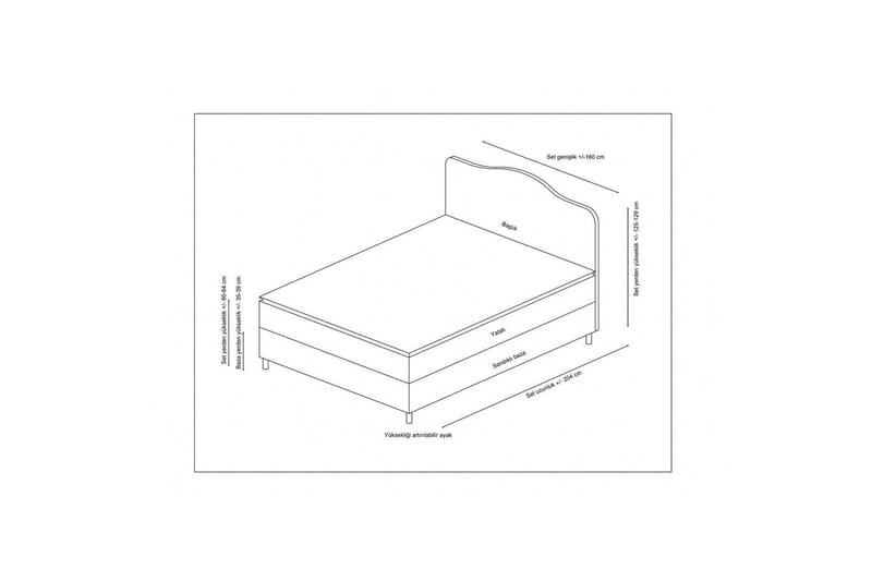 Subash Komplett Sengepakke 150x200 cm - Rosa - Møbler - Senger - Komplett sengepakke