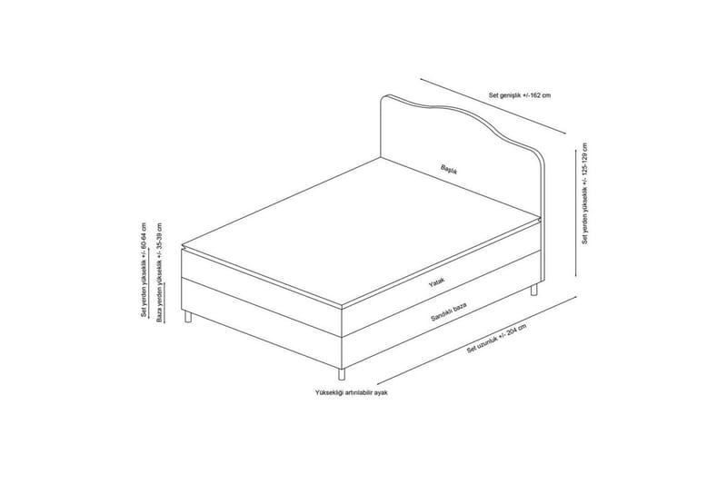 Subato Sengeramme 150x200 cm - Antrasitt - Møbler - Senger - Sengeramme & sengestamme