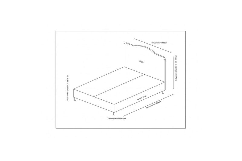 Subato Sengeramme 150x200 cm - Beige - Møbler - Senger - Sengeramme & sengestamme