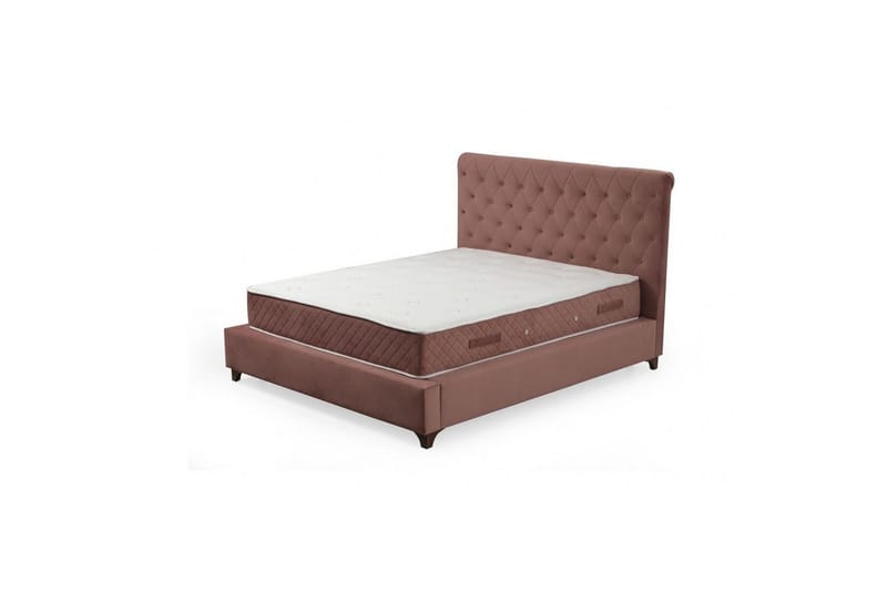 Subra Komplett Sengepakke 160x200 cm - Korallrosa - Møbler - Senger - Komplett sengepakke