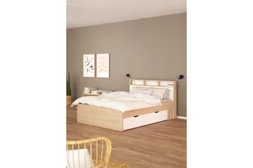 Sumita Sengeramme 140x190 cm - Natur/Hvit - Møbler - Senger - Sengeramme & sengestamme