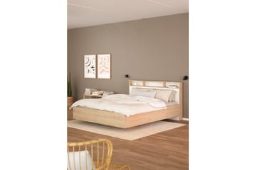 Sumita Sengeramme 140x190 cm - Natur/Hvit - Møbler - Senger - Sengeramme & sengestamme