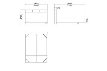 Sumita Sengeramme 140x190 cm - Natur/Hvit - Møbler - Senger - Sengeramme & sengestamme