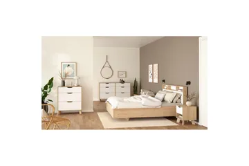 Sumita Sengeramme 140x190 cm - Natur/Hvit - Møbler - Senger - Sengeramme & sengestamme