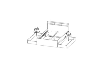 Sumita Sengeramme 140x200 cm - Natur/Hvit - Møbler - Senger - Sengeramme & sengestamme