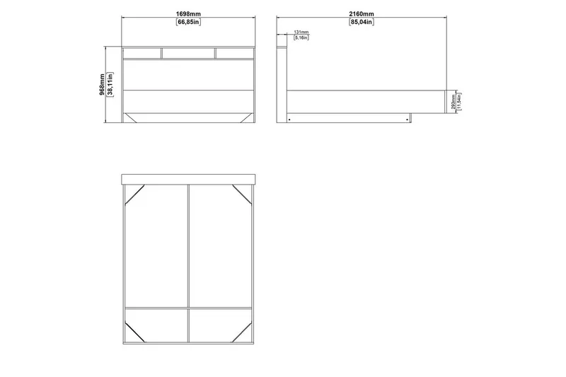 Sumita Sengeramme 160x200 cm - Natur/Hvit - Møbler - Senger - Sengeramme & sengestamme