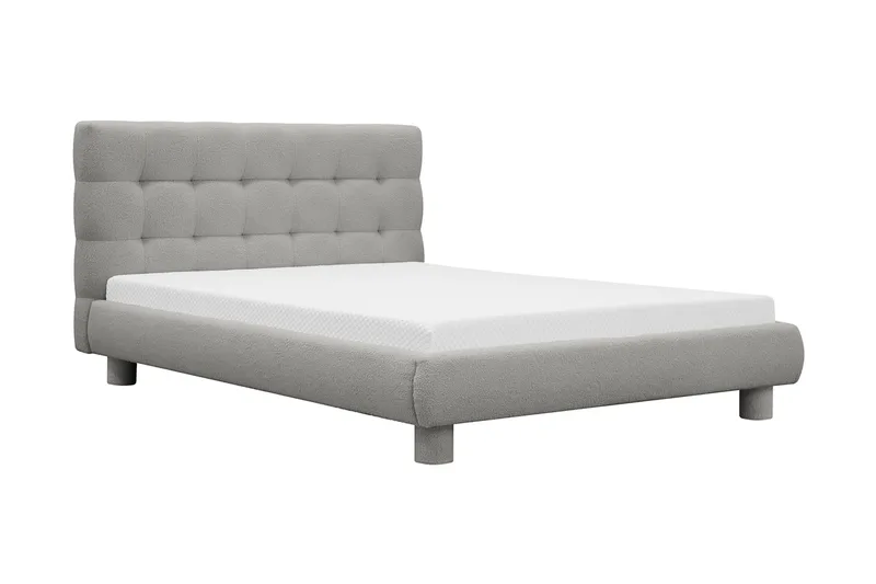 Teddy Komplett Sengpakke Sengeramme med Madrass 120x200 cm - Grå - Møbler - Senger - Dobbeltsenger
