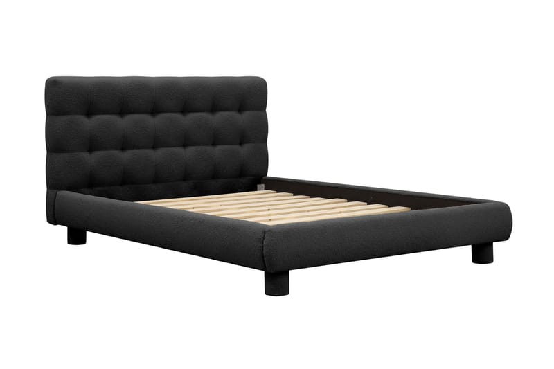 Teddy Komplett Sengpakke Sengeramme med Madrass 120x200 cm - Svart - Møbler - Senger - Dobbeltsenger