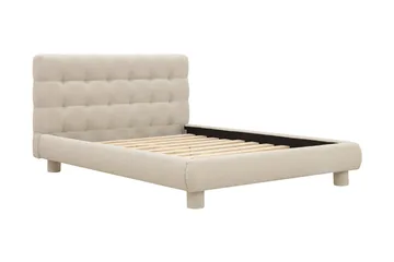Teddy Komplett Sengpakke Sengeramme med Madrass 140x200 cm - Beige - Møbler - Senger - Rammeseng