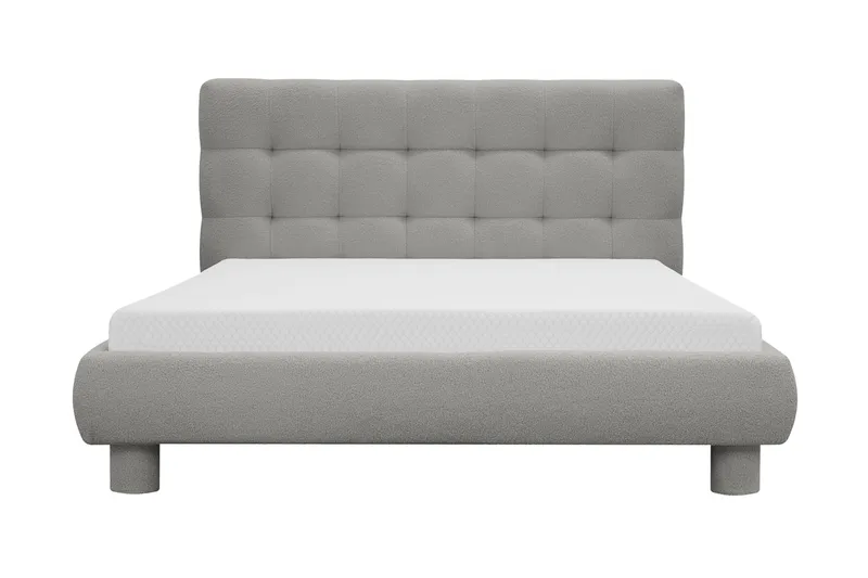 Teddy Komplett Sengpakke Sengeramme med Madrass 140x200 cm, Grå