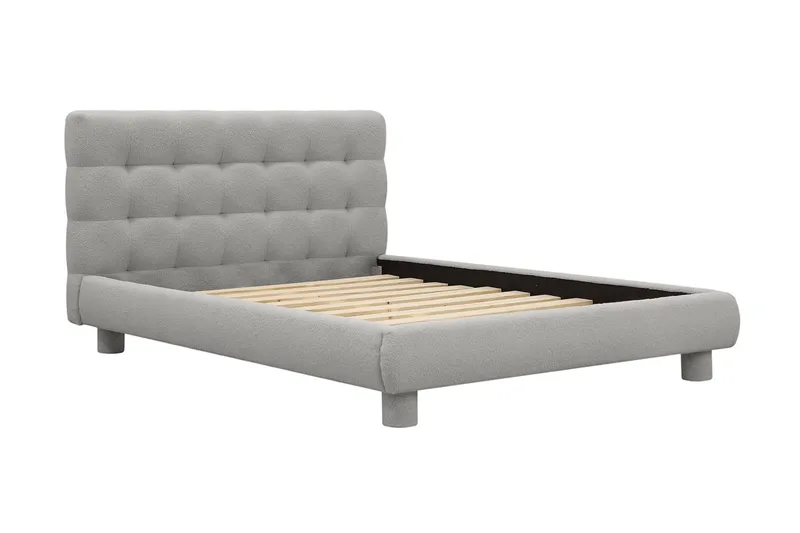 Teddy Komplett Sengpakke Sengeramme med Madrass 140x200 cm - Grå - Møbler - Senger - Rammeseng
