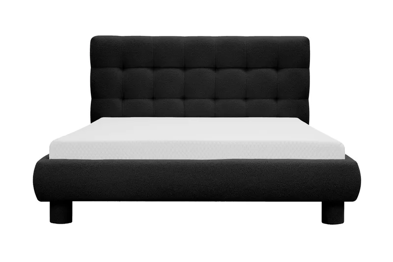 Teddy Komplett Sengpakke Sengeramme med Madrass 140x200 cm, Svart