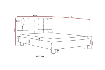 Teddy Komplett Sengpakke Sengeramme med Madrass 140x200 cm - Svart - Møbler - Senger - Rammeseng