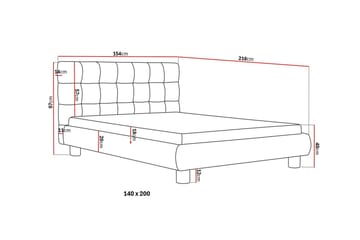 Teddy Komplett Sengpakke Sengeramme med Madrass 140x200 cm - Svart - Møbler - Senger - Komplett sengepakke