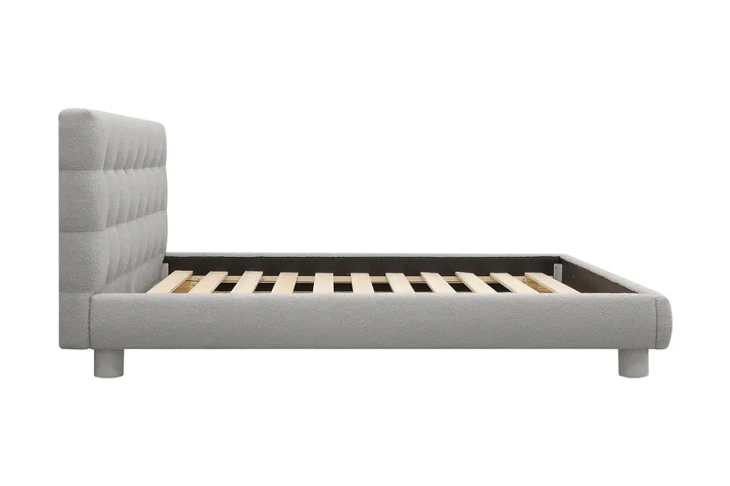 Teddy Komplett Sengpakke Sengeramme med Madrass 160x200 cm - Grå - Møbler - Senger - Dobbeltsenger