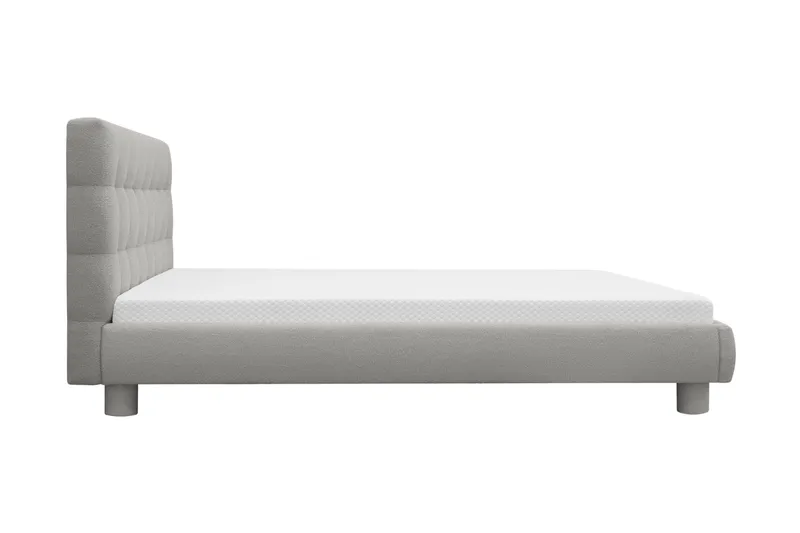 Teddy Komplett Sengpakke Sengeramme med Madrass 160x200 cm - Grå - Møbler - Senger - Dobbeltsenger