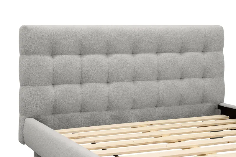 Teddy Komplett Sengpakke Sengeramme med Madrass 160x200 cm - Grå - Møbler - Senger - Dobbeltsenger