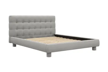 Teddy Komplett Sengpakke Sengeramme med Madrass 160x200 cm - Grå - Møbler - Senger - Dobbeltsenger