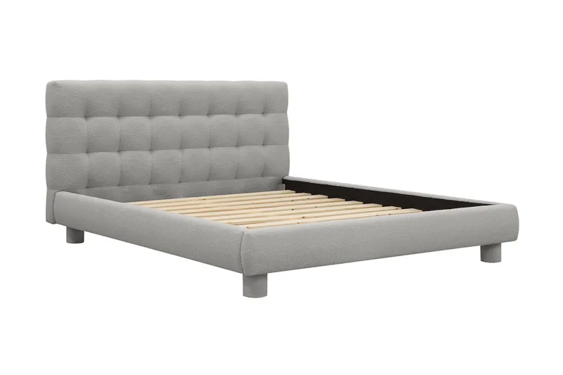 Teddy Komplett Sengpakke Sengeramme med Madrass 160x200 cm - Grå - Møbler - Senger - Dobbeltsenger