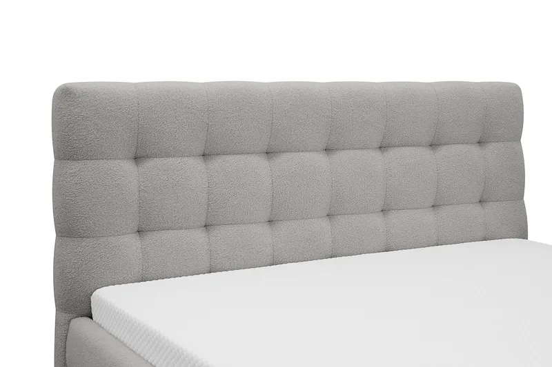 Teddy Komplett Sengpakke Sengeramme med Madrass 160x200 cm - Grå - Møbler - Senger - Dobbeltsenger